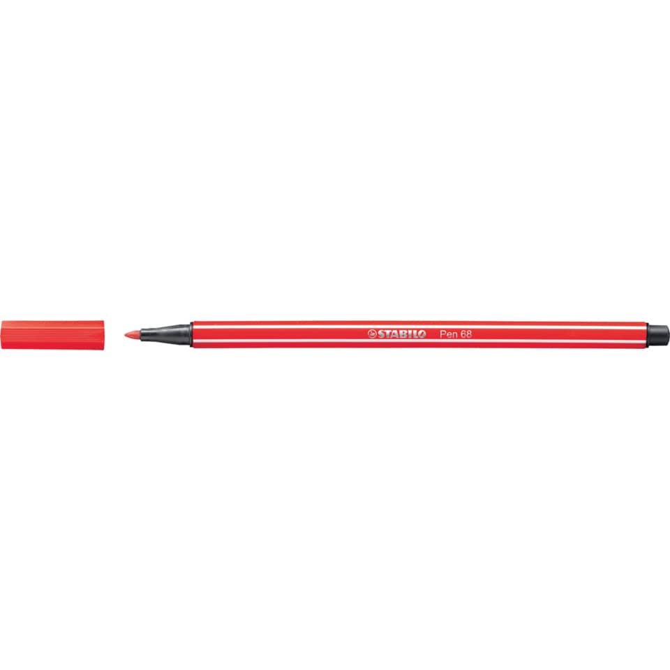 STABILO Filzstift Fasermaler Pen 68,  1mm, 68/48, Farbe: karminrot