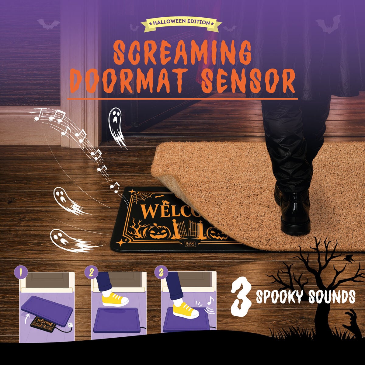 Legami Türmatte mit Sound - Screaming Doormat - Halloween