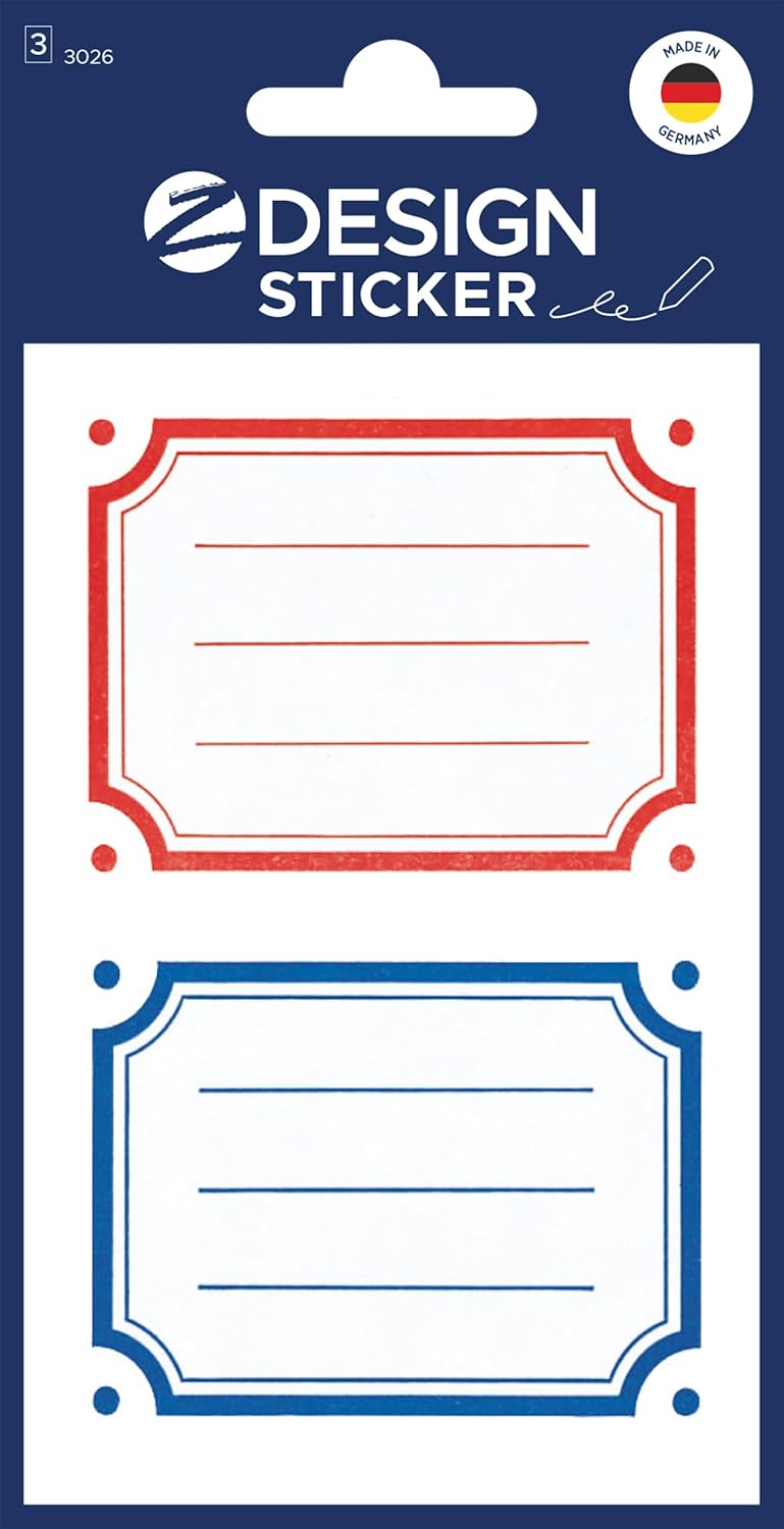 Avery Zweckform 3026 Schuletiketten - Namensschild, Namenaufkleber für Hefte, Mädchen und Junge - 6 Stück Avery Zweckform 3026 Schuletiketten - Namensschild, Namenaufkleber für Hefte, Mädchen und Junge - 6 Stück