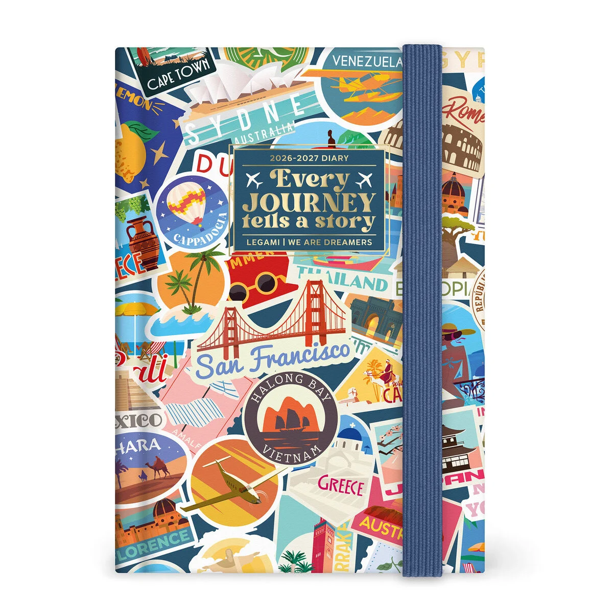 LEGAMI 16-Monats Tagesplaner 2027 - Travel stickers - Small