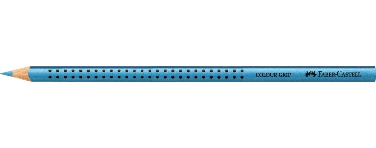Faber-Castell Buntstifte Colour-Grip, Farbe: blau metallic
