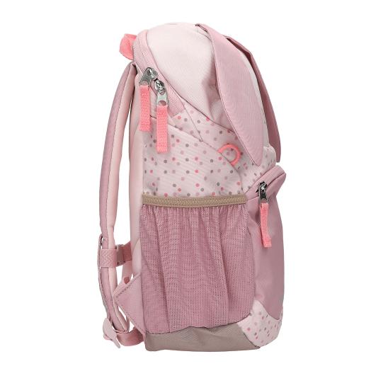 Princess Mimi Ergonomischer Rucksack Hase – rosa, mit Brustgurt und Reflektoren