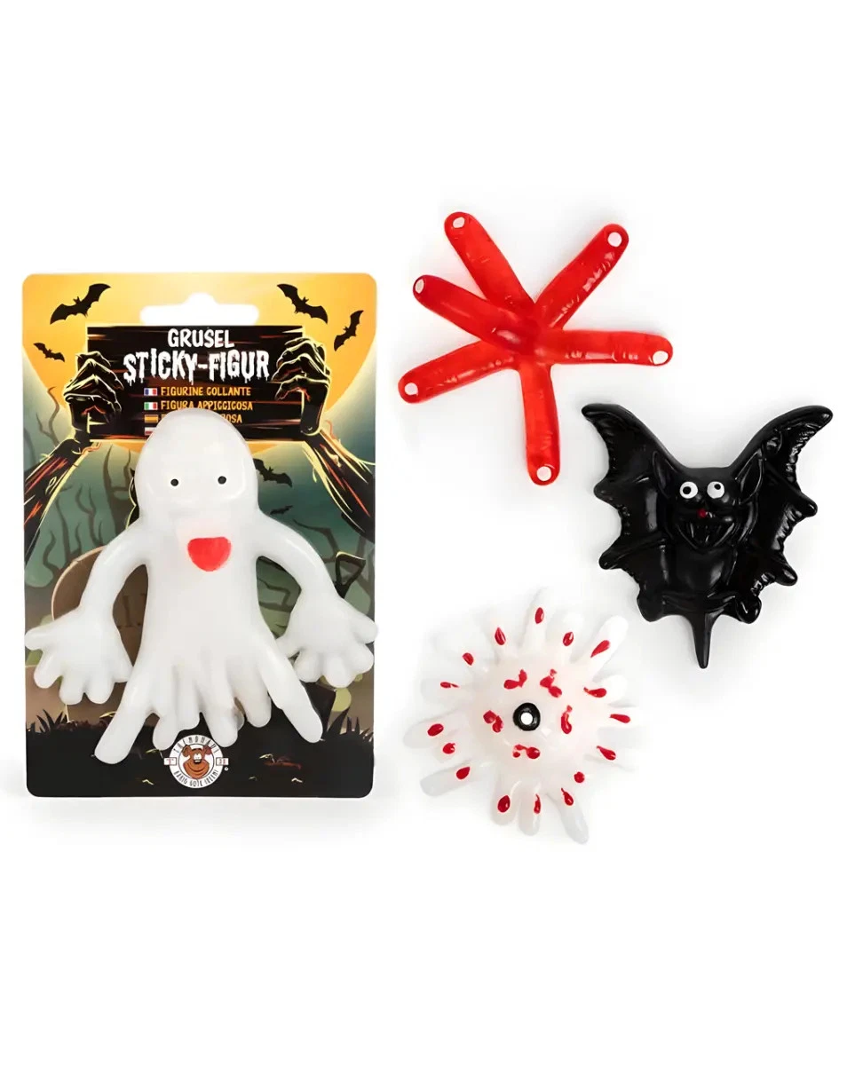 TRENDHAUS Klebrige Grusel Figur, Halloween, sortiert