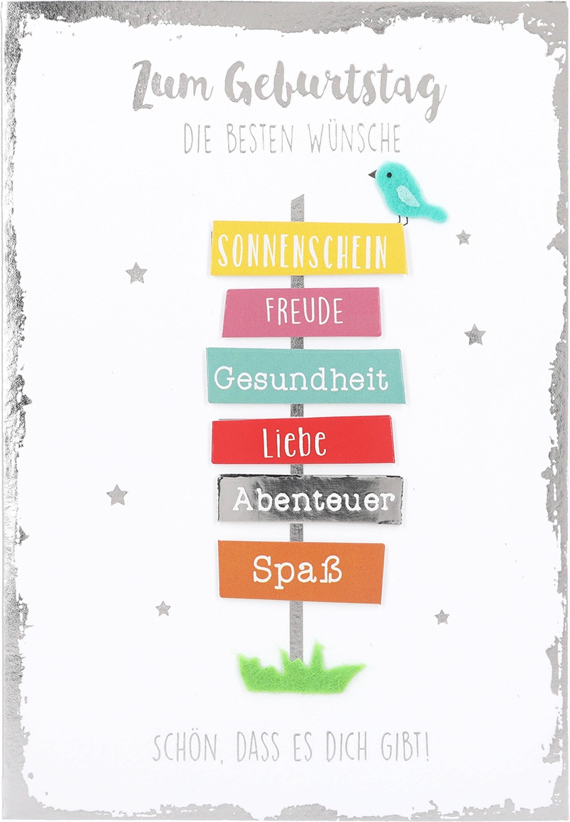 Elegance Klappkarten 015 - Zum Geburtstag die besten Wünsche... Elegance Klappkarten 015 - Zum Geburtstag die besten Wünsche...