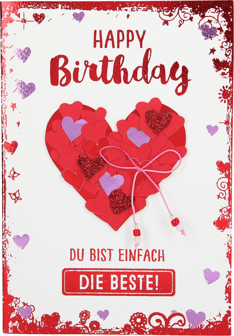 Elegance Klappkarten 021 - Happy Birthday Du bist einfach die Beste Elegance Klappkarten 021 - Happy Birthday Du bist einfach die Beste