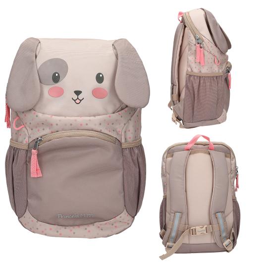 Princess Mimi Ergonomischer Rucksack Hund – braun-beige, mit Brustgurt und Reflektoren