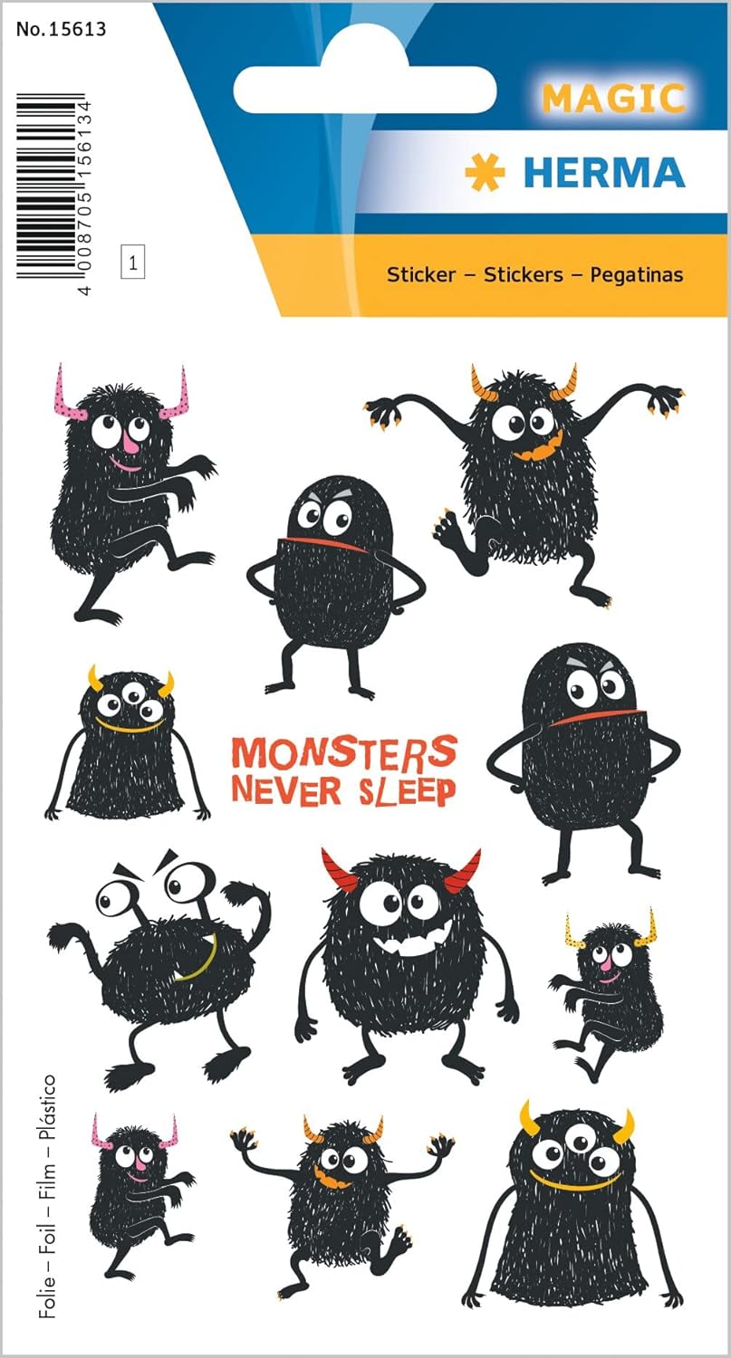 HERMA Decor Etiketten Monster, Ungeheuer - 12 Aufkleber - 15613 HERMA Decor Etiketten Monster, Ungeheuer - 12 Aufkleber - 15613
