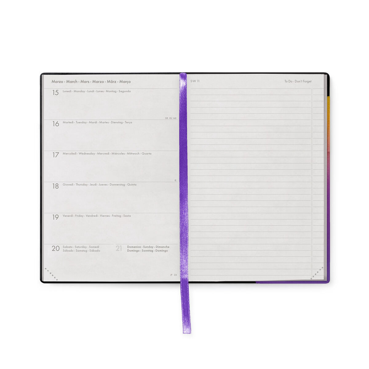 Legami Medium Weekly Diary mit Notizbuch – 2028 - Sunset Vibes