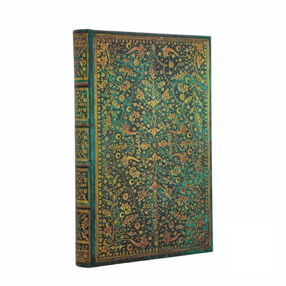 Paperblanks 2027 Smaragdblume Hardcover Mini Horizontal 18-Monatskalender