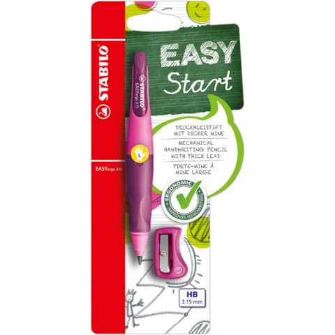 STABILO Druckbleistift EASYergo 3.15, Linkshänder, Farbe: pink