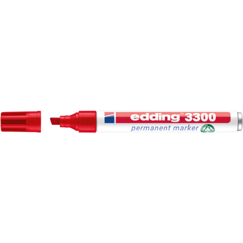 edding Permanentmarker 3300, Keilspitze, nachfüllbar, 1-5mm, rot
