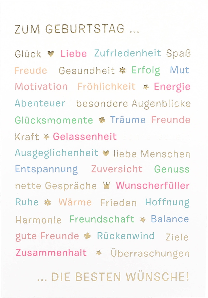 C'est la Vie Klappkarten - Zum Geburtstag... die besten Wünsche! 014