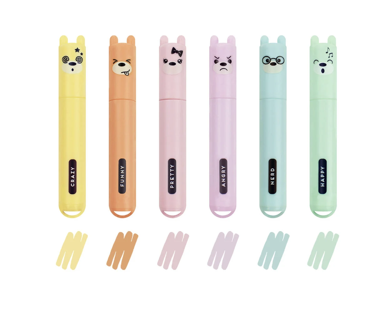 Legami 6 Mini-Textmarker-Set - Pastel - Teddy´s Style Legami 6 Mini-Textmarker-Set - Pastel - Teddy´s Style