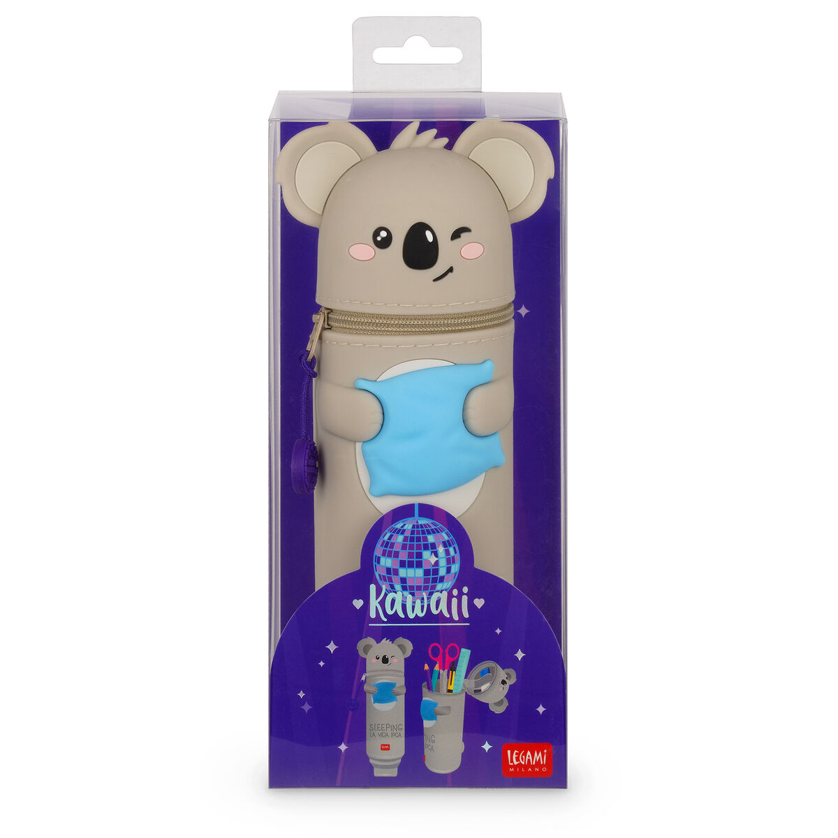 Legami Kawaii - Koala - 2-in-1-Federmäppchen aus Silikon