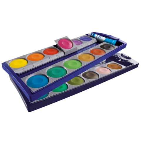 Pelikan Deckfarbkasten, 24 Farben, blau