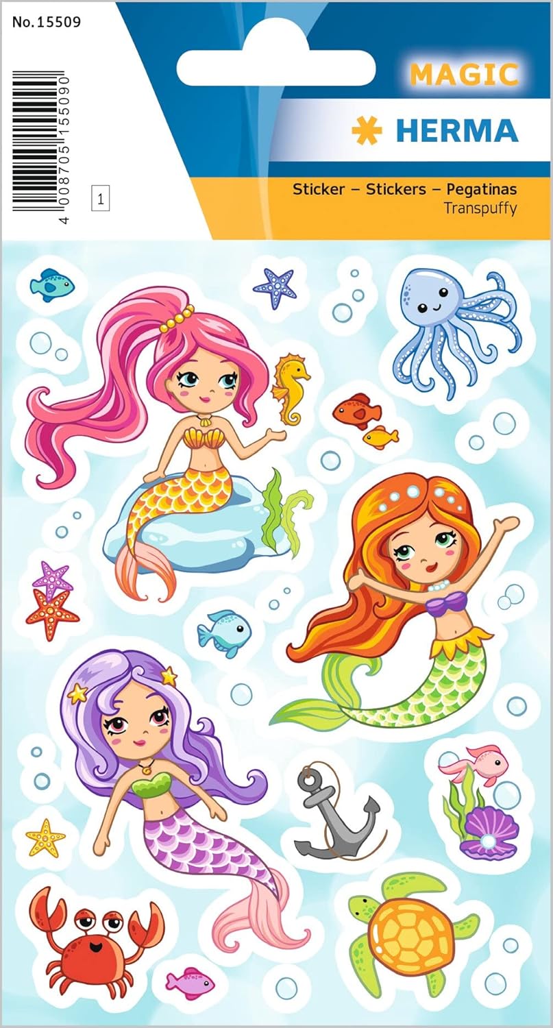 HERMA Magic Aufkleber Sticker Meerjungfrau, 27 Stück - 15509