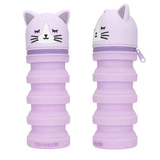 TOPModel Silikon Federmäppchen Katze BLOOMING KITTY, sortiert