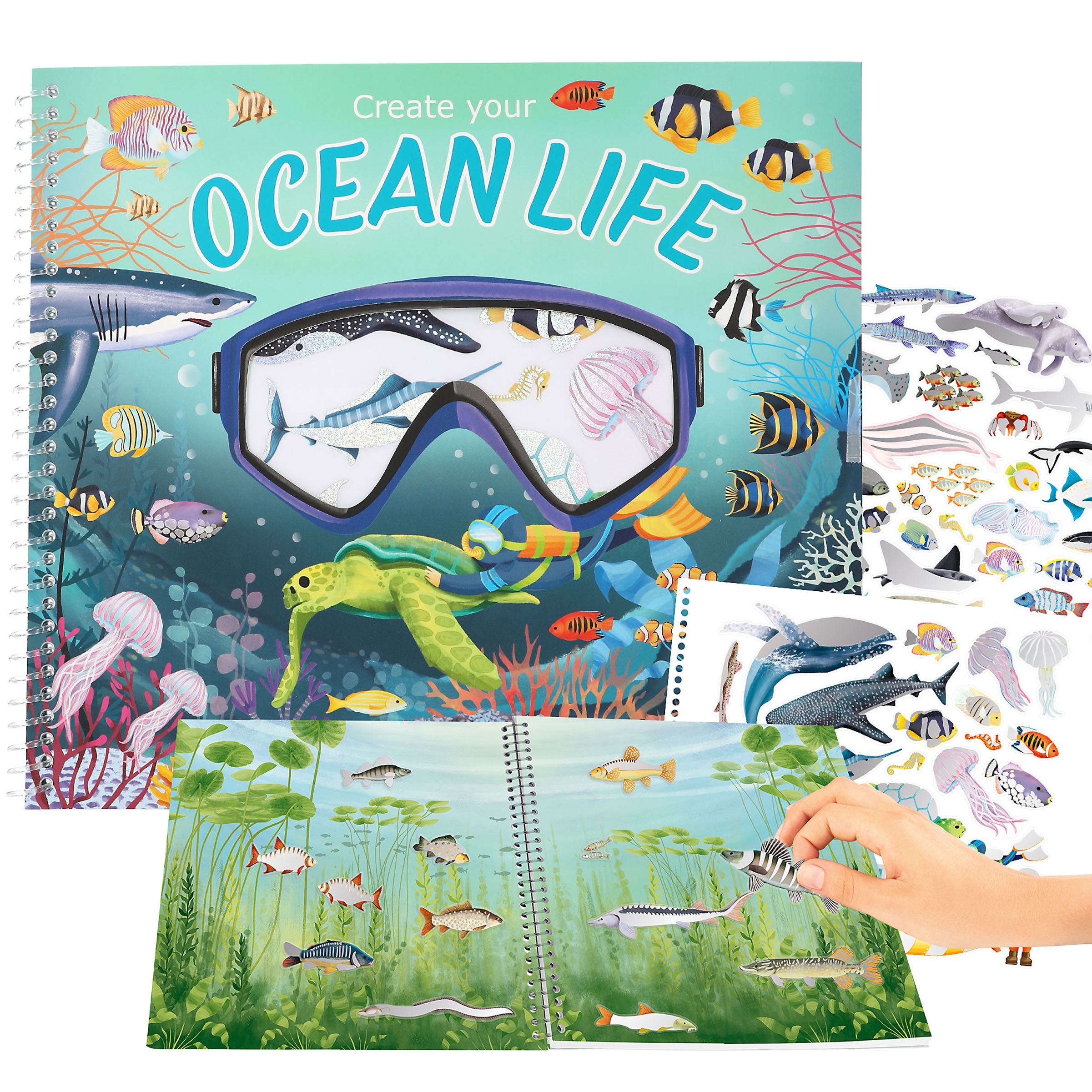 Create your Ocean Life - Album mit Holofolien und Stickern
