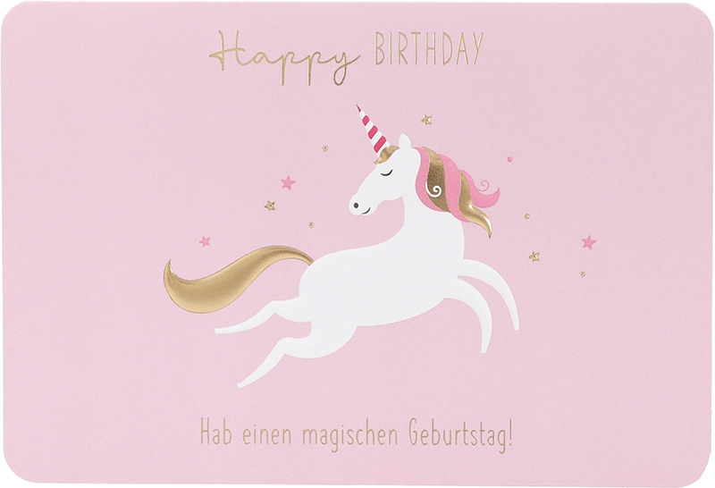 Kunterbunt Klappkarte 018 - Happy Birthday Hab einen magischen... Kunterbunt Klappkarte 018 - Happy Birthday Hab einen magischen...