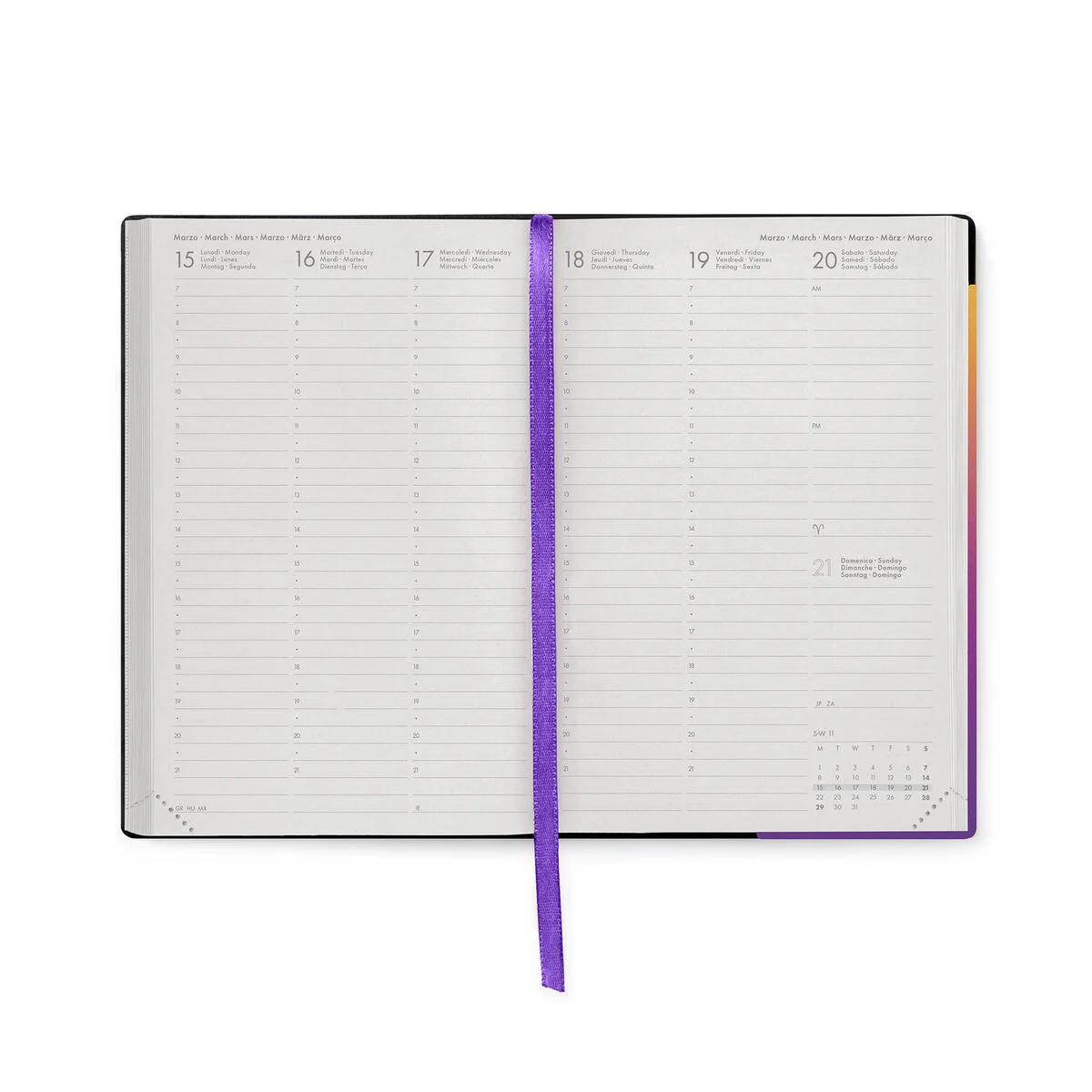 12-Month Medium Weekly Diary 2027 - Sunset Vibes