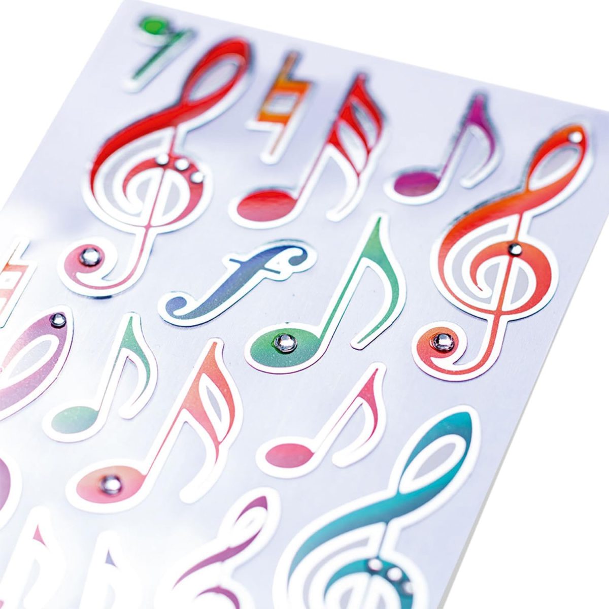 HERMA Decor Sticker Musik, Musiknoten, Notenschlüssel, Glitzer, 17 Aufkleber - 6181