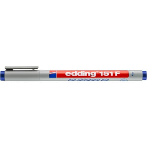 edding Folienstift 151F non-permanent, 0,6mm, blau