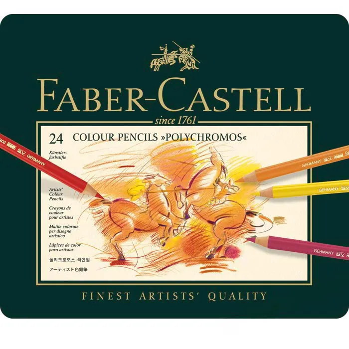 Faber-Castell Polychromos Colour Pencils, 24er Metalletui