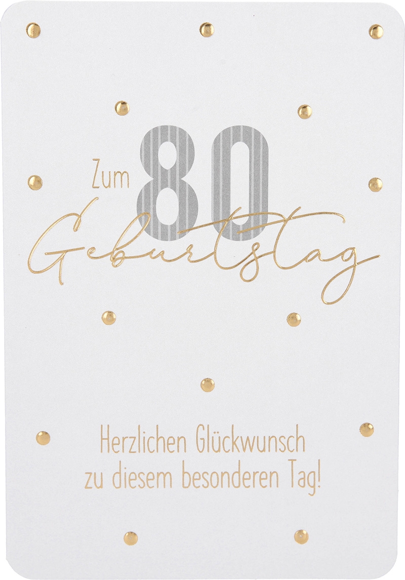 Kunterbunt Klappkarte 057 - Zum 80 Geburtstag Herzlichen...