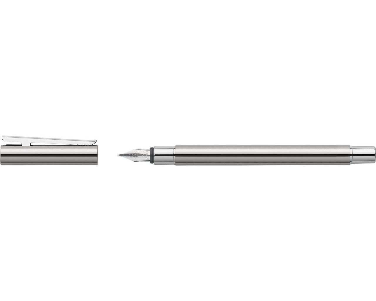 Faber-Castell Füllfederhalter - Neo Slim - Feder M - Edelstahl glänzend