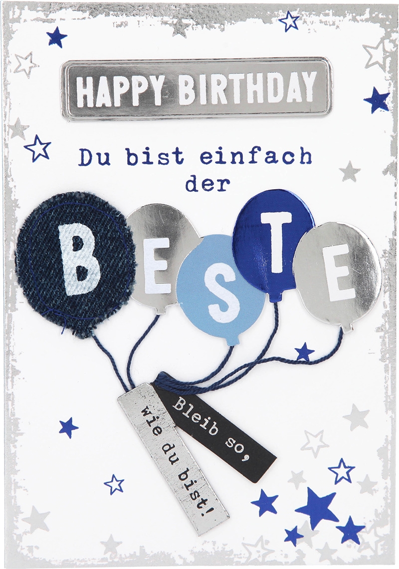 Elegance Klappkarten 023 - Happy Birthday Du bist einfach der Beste Elegance Klappkarten 023 - Happy Birthday Du bist einfach der Beste