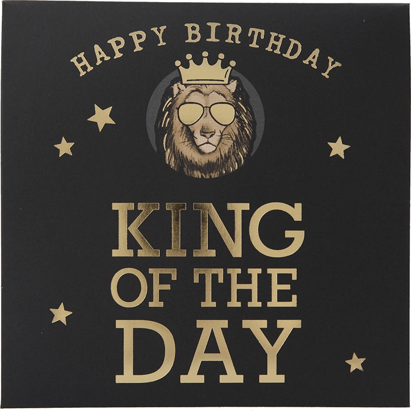 Musik Pop-Up Karte 032 - Happy Birthday King of the day