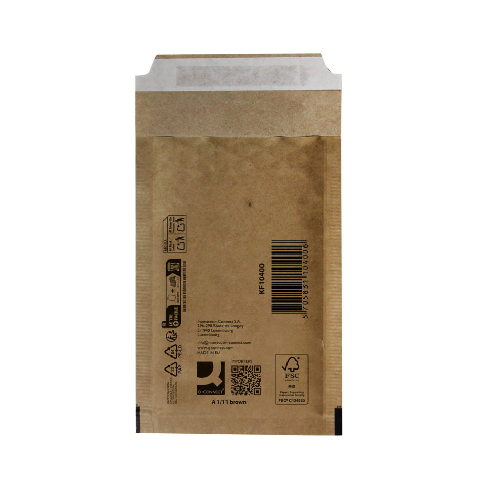 Q-CONNECT Luftpolstertasche A 1/11, 100 x 165 mm, braun