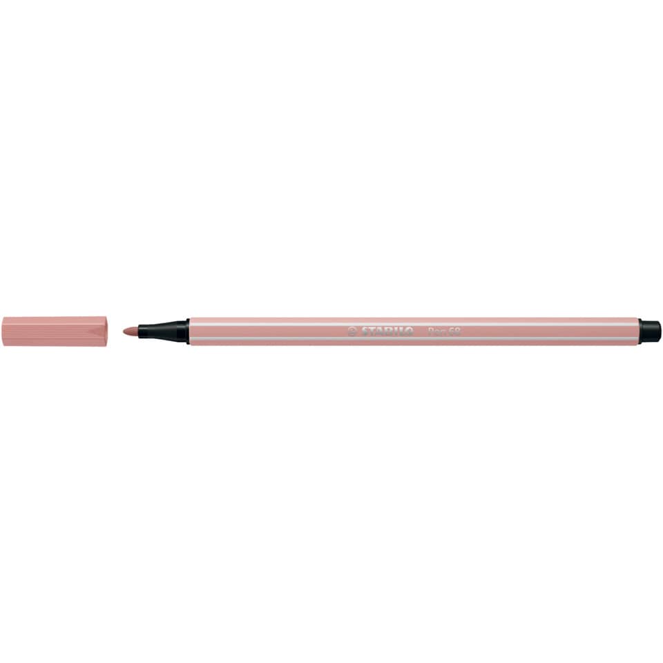 STABILO Filzstift Fasermaler Pen 68,  1mm, 68/28, Farbe: rouge