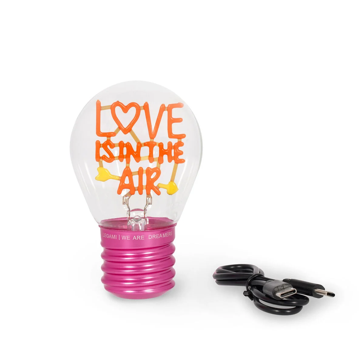 Legami - Bulb Fiction - Tischlampe in Glühbirnendesign - Love is in the air