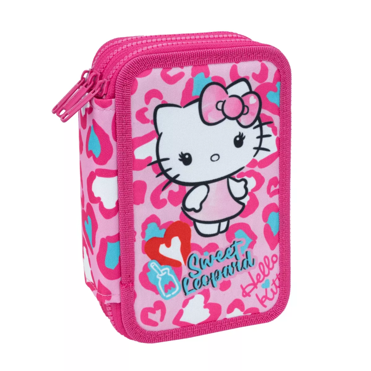Coolpack JUMPER 3 gefülltes Etui Hello Kitty Sweet Leopard – 3 Fächer, 48-teilig