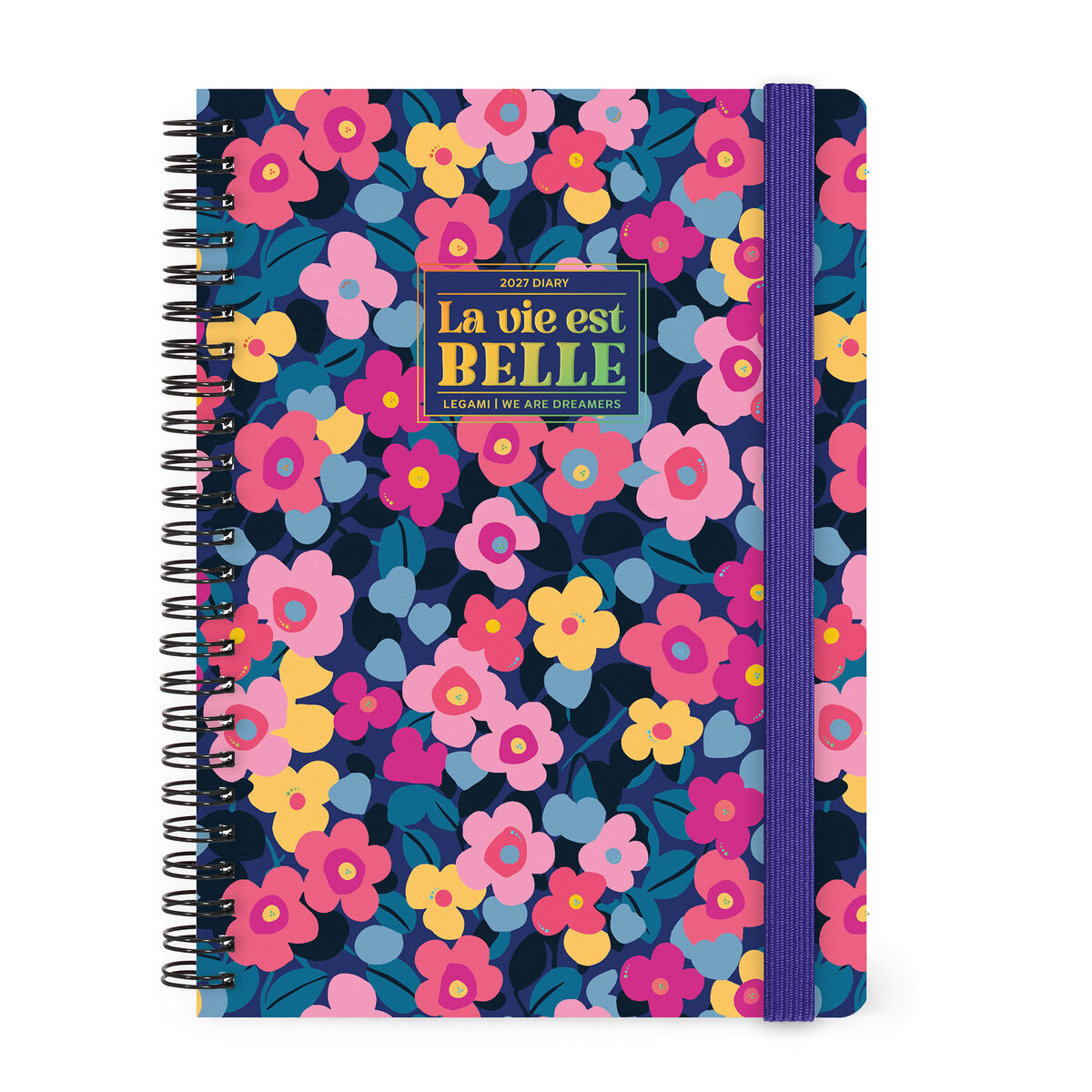 Legami 12-Month Spiral-Bound Weekly Diary Large „Flowers“ – 2027