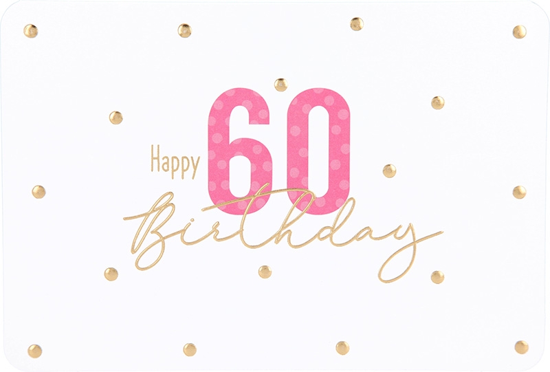 Kunterbunt Klappkarte 047 - Happy 60 Birthday