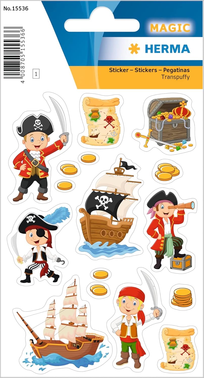 HERMA Magic Sticker Priaten, 16 Aufkleber - 15536