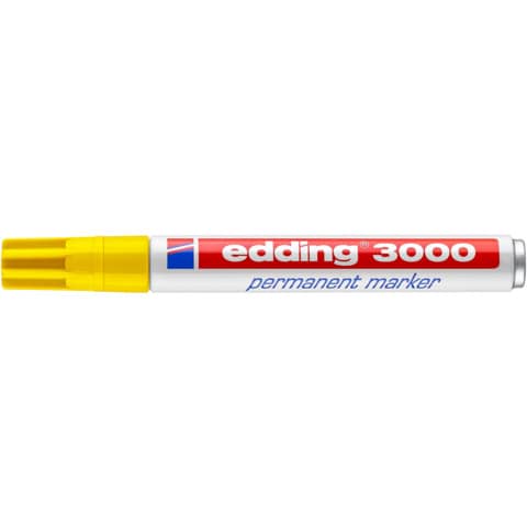 edding Permanentmarker 3000, Rundspitze, nachfüllbar, 1,5-3mm, gelb