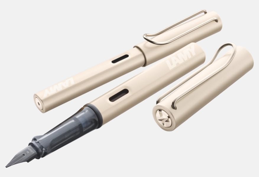 Lamy Lx edler Füllhalter aus Aluminium, Palladium, Feder M, inkl. Tintenpatrone