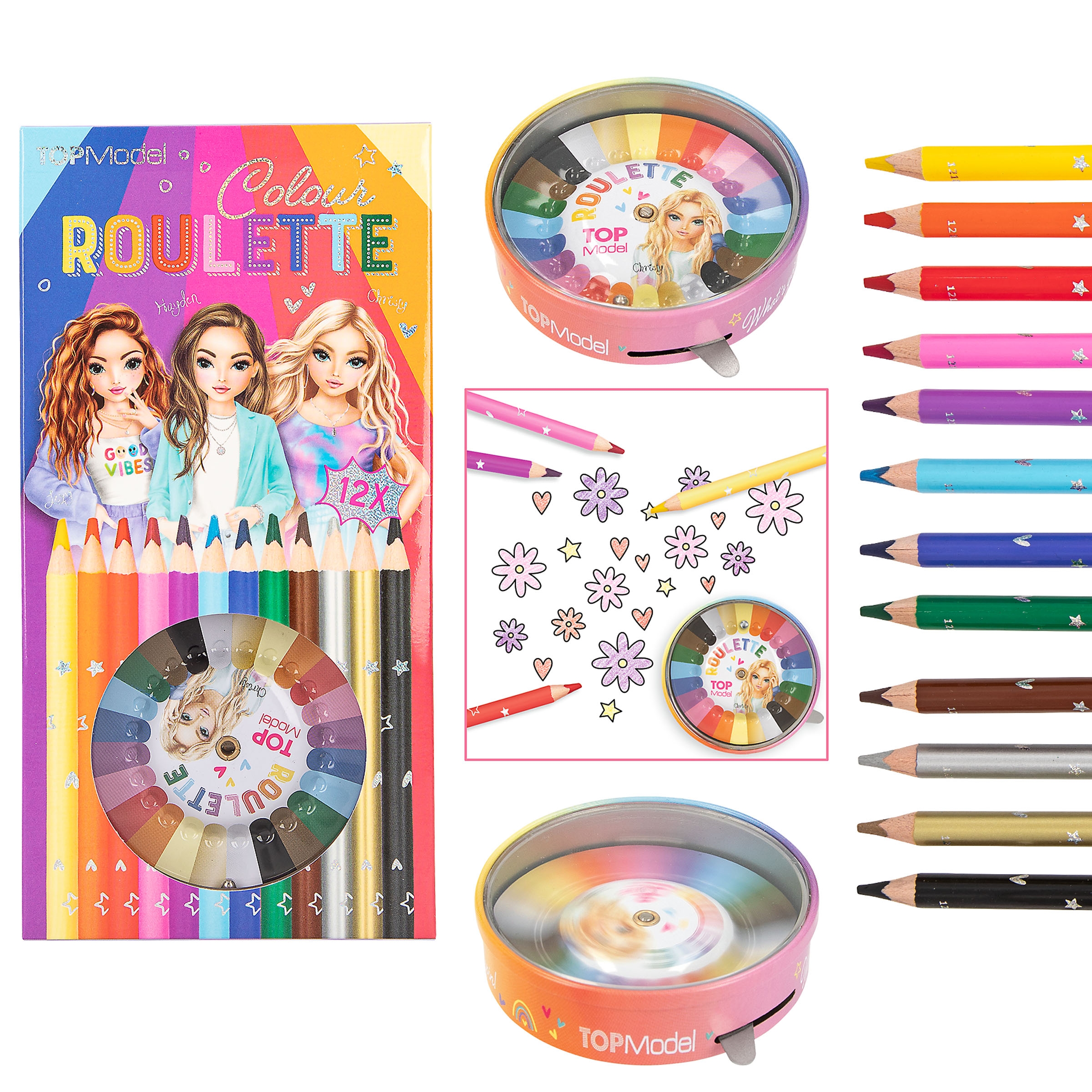 TOPModel Colour Roulette Malspiel