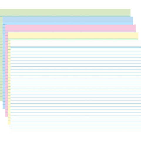 RNK Karteikarte, A6, 170g/m², liniert, 100 Stück, sortiert