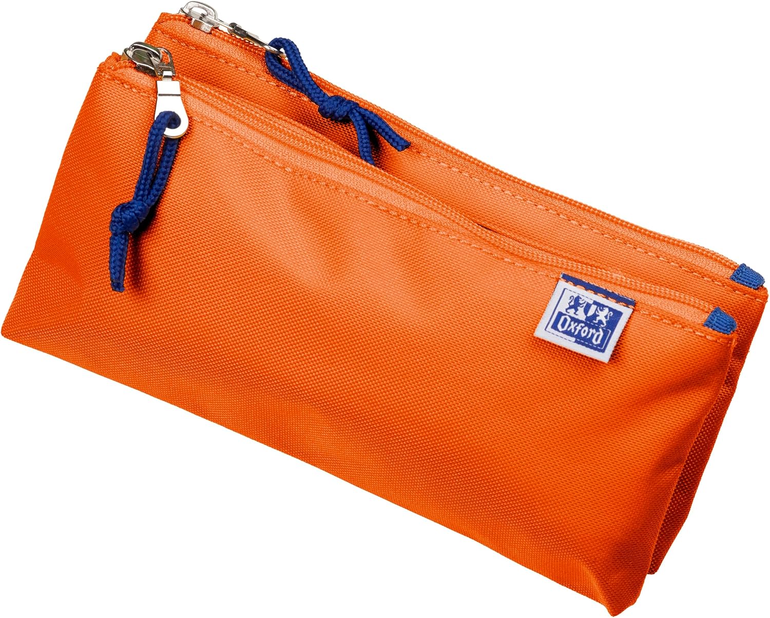 Oxford Federmäppchen mit Doppel-Fach, 2 Taschen, orange