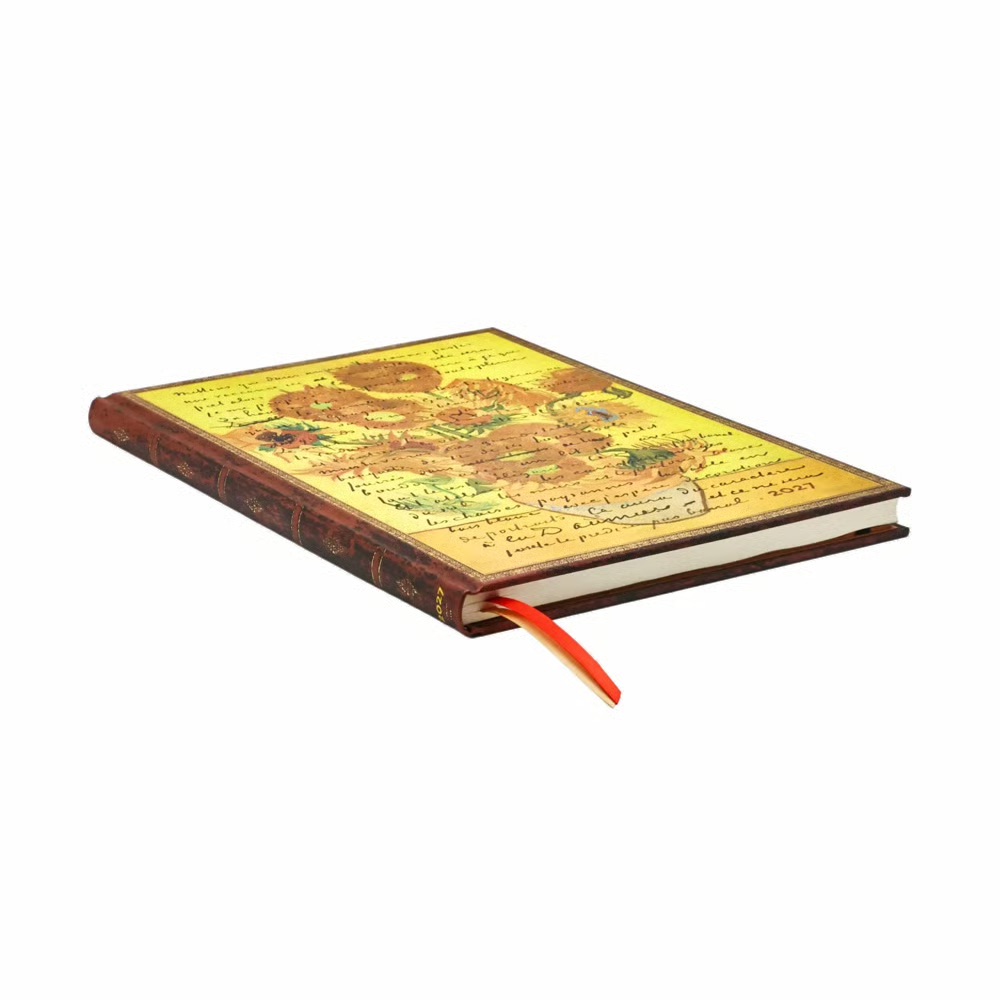 Paperblanks 2027 Van Gogh, Sonnenblumen Hardcover Grande Vertikal 12-Monatskalender
