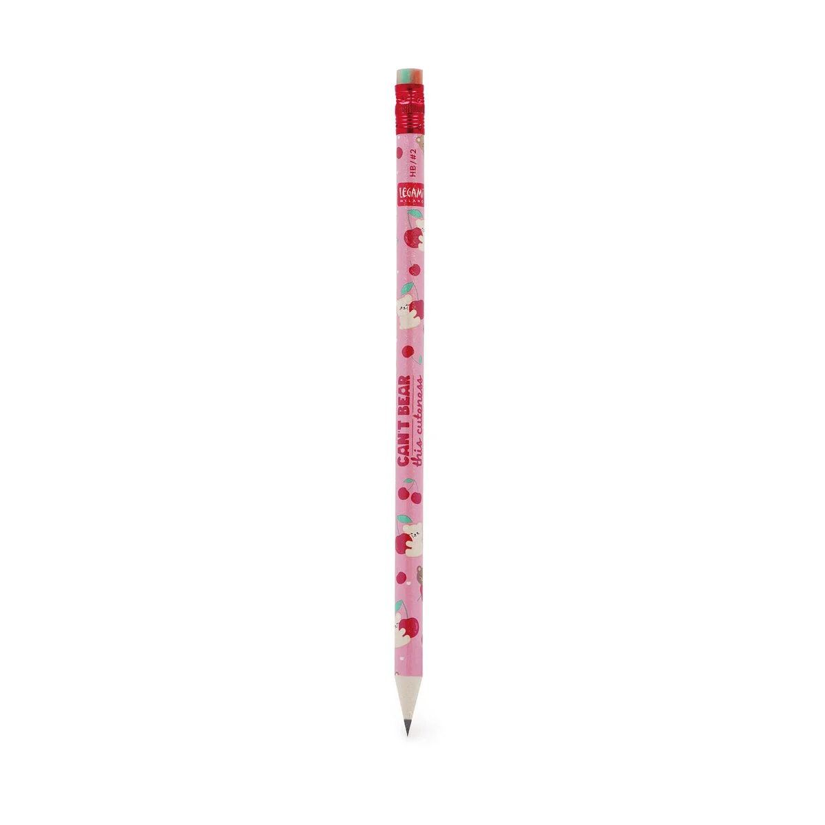 Legami Bleistift aus Recyclingpapier - Teddy - Härte: HB/2, mit Radiergummi