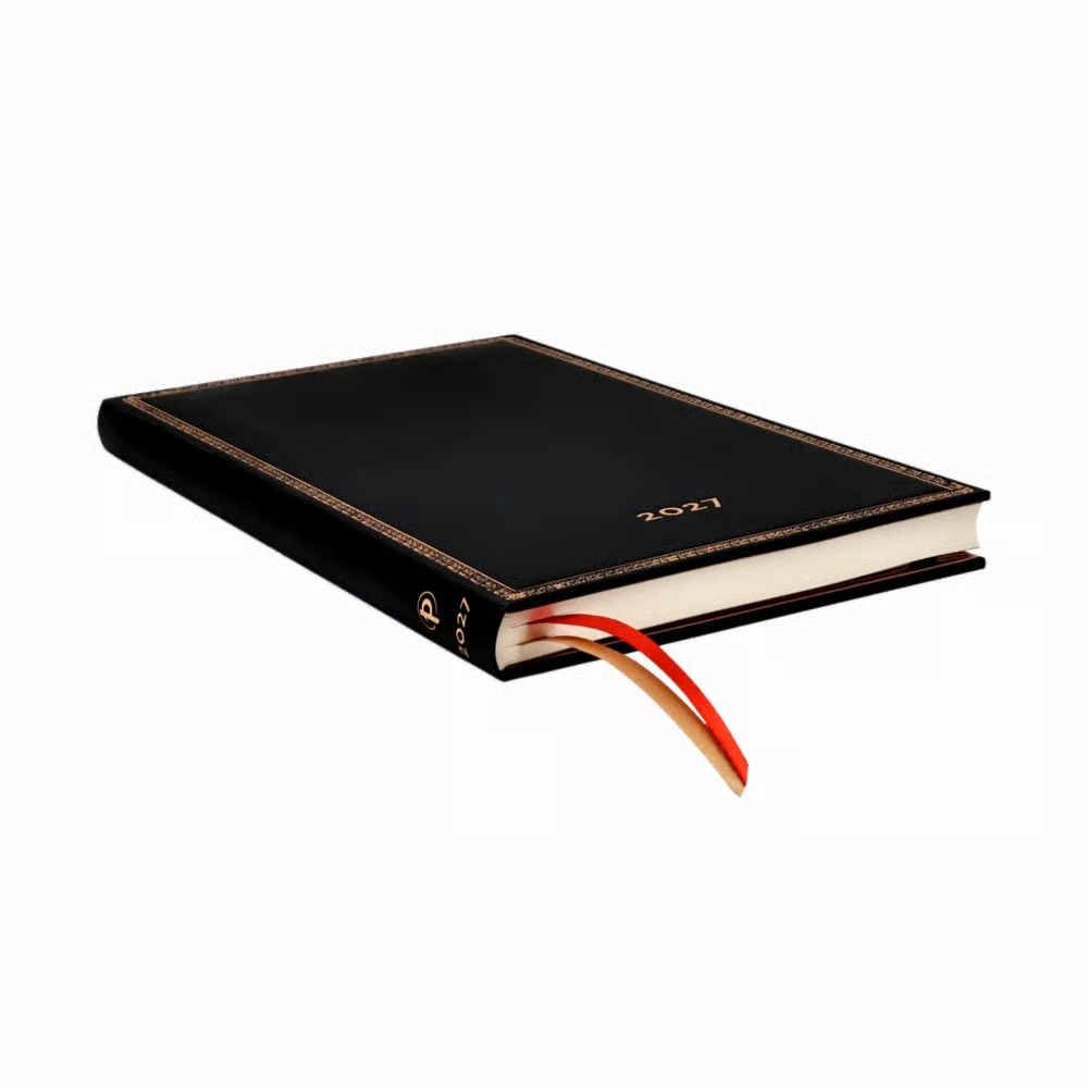 Paperblanks 2027 Black Edition Hardcover Maxi Vertikal 12-Monatskalender