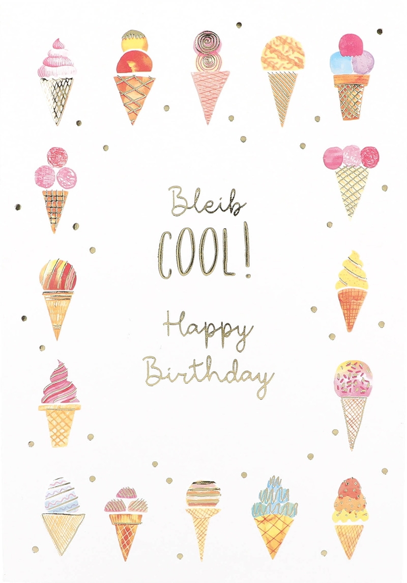 C'est la Vie Klappkarten - Bleib cool! Happy Birthday 002 C'est la Vie Klappkarten - Bleib cool! Happy Birthday 002