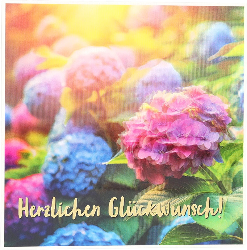 3D Musikkarte quadratisch - 033 - "Herzlichen Glückwunsch!"