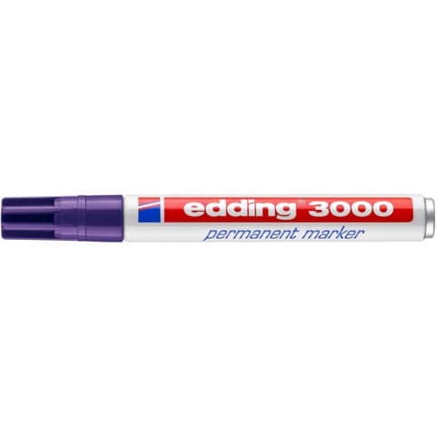 edding Permanentmarker 3000, Rundspitze, nachfüllbar, 1,5-3mm, violett