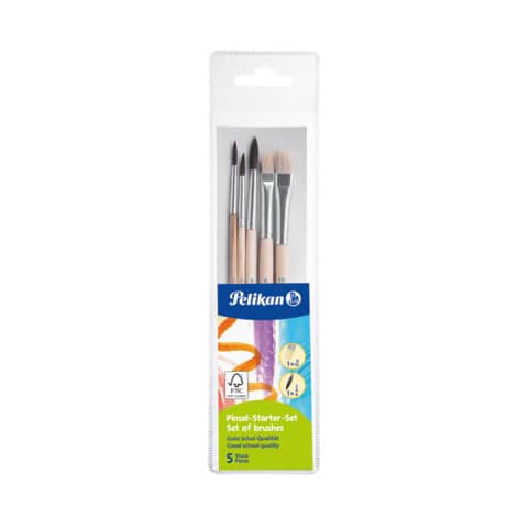 PELIKAN Pinsel-Starter-Set, 5 Stück, sortiert